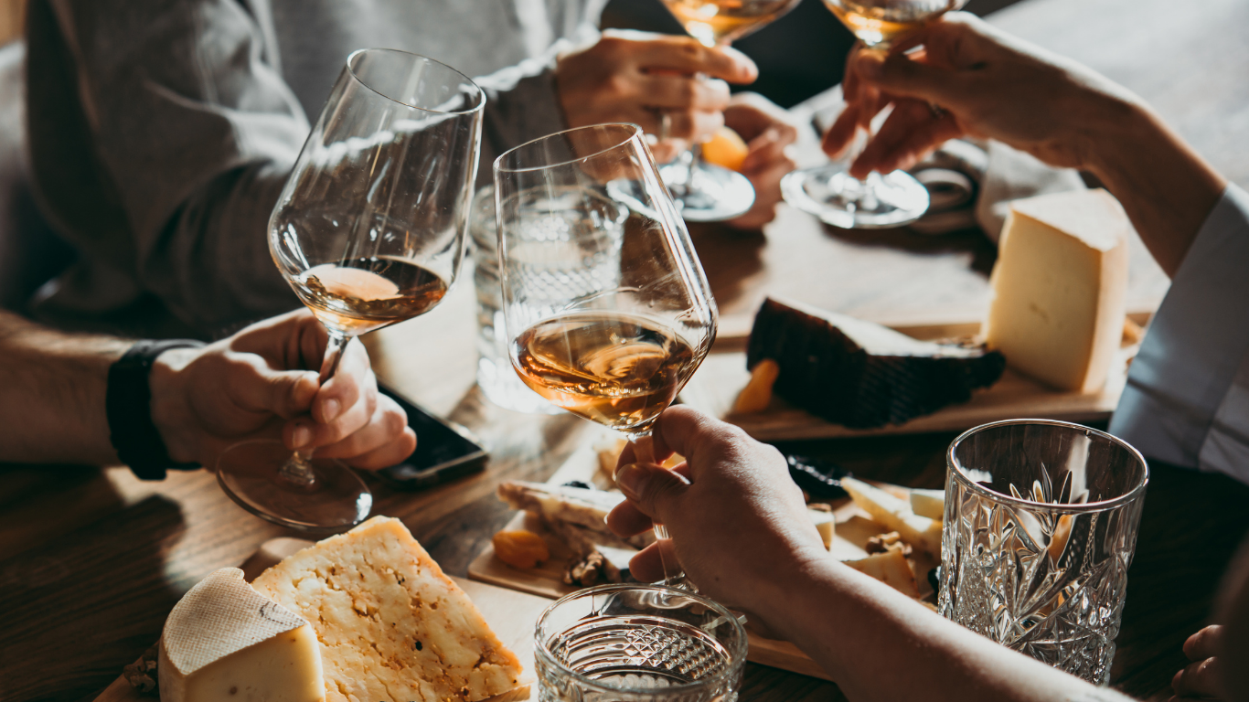wine and cheese